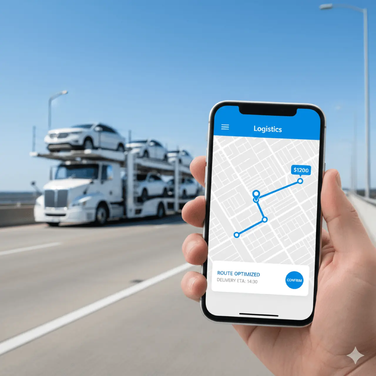 汽车托运运输途中实景